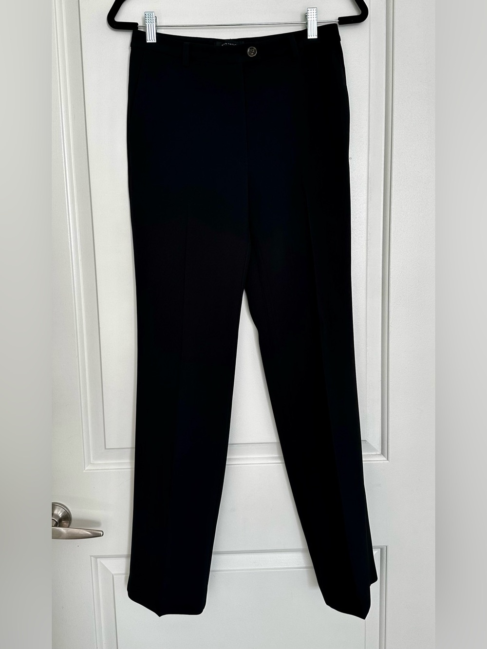 Ann Taylor Black Straight-Leg Dress Trousers